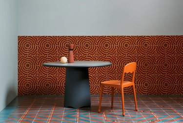 graphic pattern wallpaper and tile by Cristina Celestino