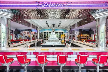 Recreation of the inside of a 1950s diner