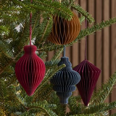 Paper ornaments in rich colors