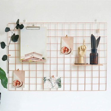rose gold wall grid