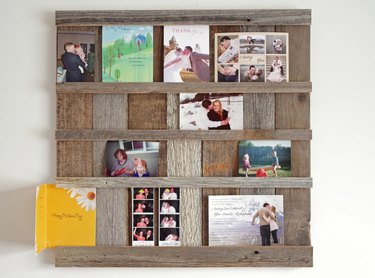 wooden display photo board