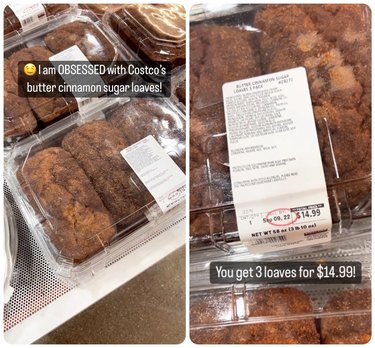 Butter cinnamon sugar loaves at Costco