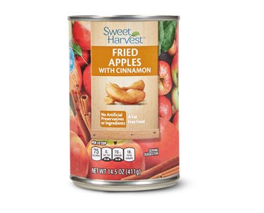 Canned fried apples with cinnamon from Aldi