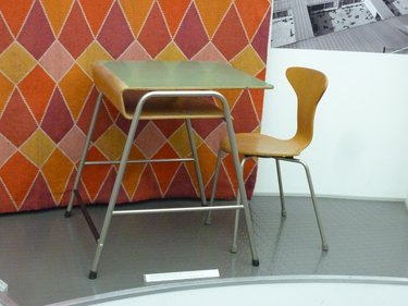 midcentury school desk