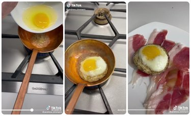How to fry an egg in a ladle