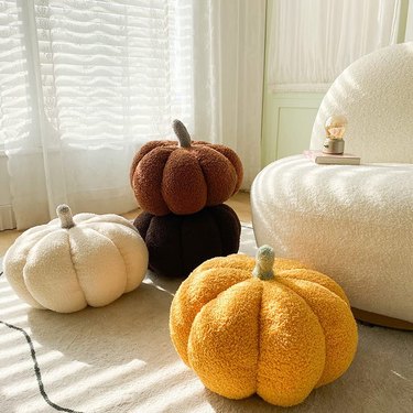 neutral pumpkin pillows