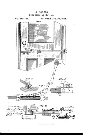 sketches of a doorknob patent