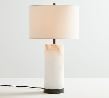 alabaster lamp with shade