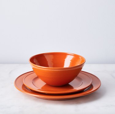 New York Stoneware Rustic Ceramic Dinnerware, 3-Piece Set