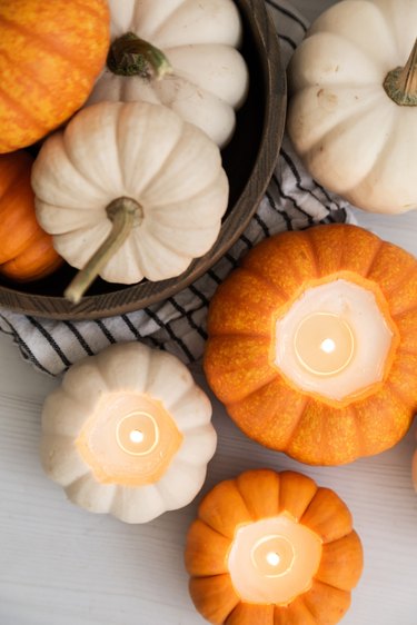 how to make pumpkin candles