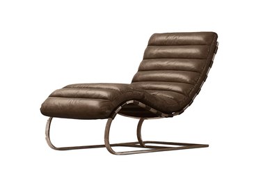 leather channel chair