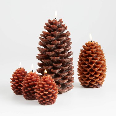 Crate and Barrel Pinecone Candles