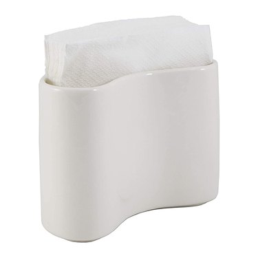 White curvy napkin holder