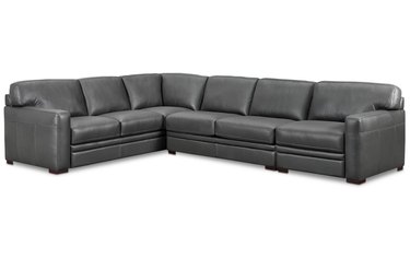 3 pc leather sleeper sectional sofa