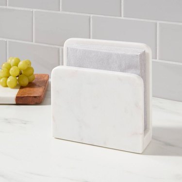 Freestanding marble napkin holder