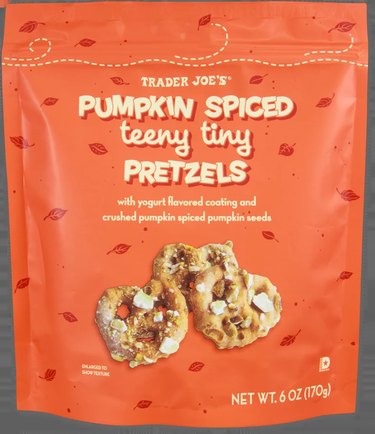 bag of pumpkin spiced teeny tiny pretzels