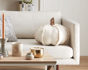 Bee & Willow Home Autumn Pumpkin-Shaped Round Throw Pillow, from $16.00