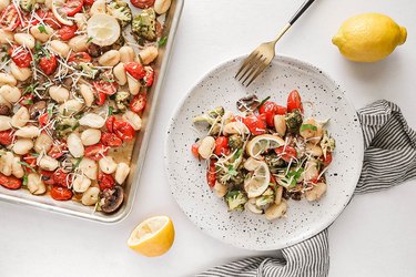Lemon Parmesan sheet pan gnocchi with veggies