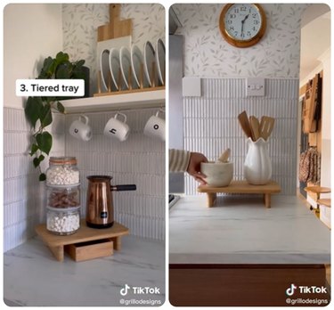 How to use the IKEA Stolthet cutting board as a tiered tray