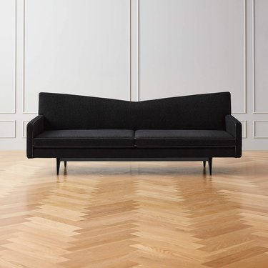 Black wool sofa