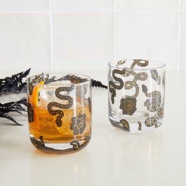 Spooky double old fashioned glasses