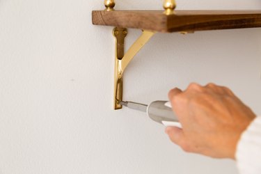 How to Add Brass Gallery Rail to Open Shelving - FOXY OXIE