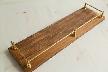 DIY Brass Gallery Shelf