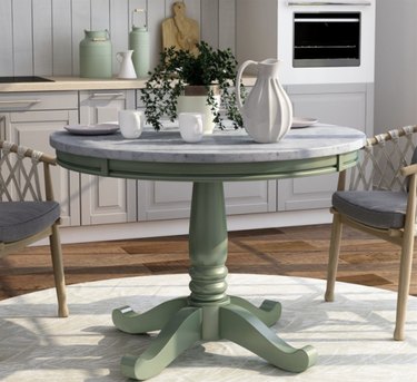 olive green dining table