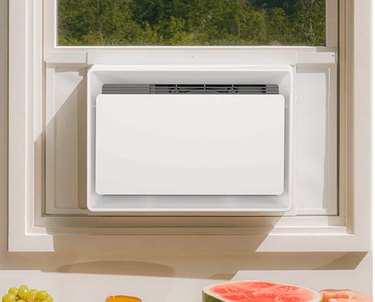 minimalist white window air-conditioning unit