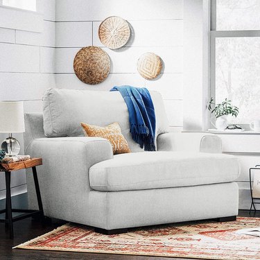 light gray large armchair