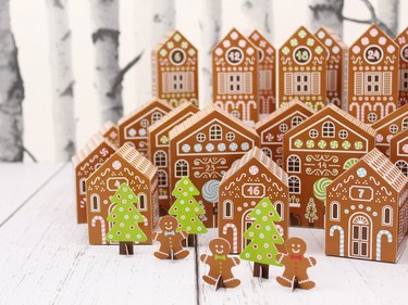 Little Llama Shoppe Printable Gingerbread Houses Advent Calendar