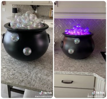 DIY bubbling cauldron for Halloween