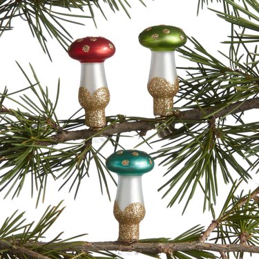 World Market Glass Mushroom Boxed Ornaments