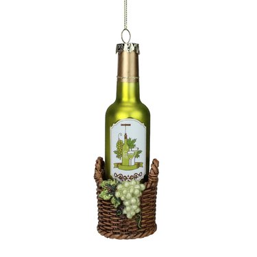 Michaels Glass Wine Bottle Ornament