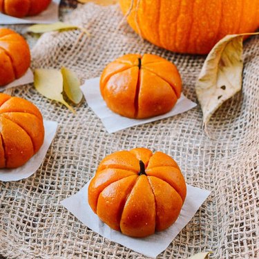 The Woks of Life Pumpkin Mochi with Pumpkin Filling