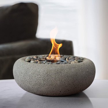 rounded fire bowl