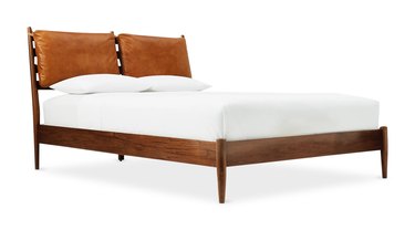 Saddle colored queen bed