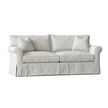 Amari 84'' Rolled Arm Slipcovered Sofa with Reversible Cushions