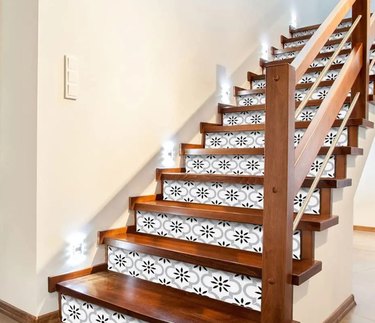 Self-Adhesive PVC Stair Stickers, Peel and Stick Staircase Decal, Stair Riser Stickers