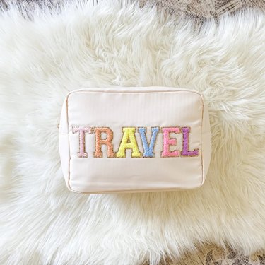 embroidered travel pouch