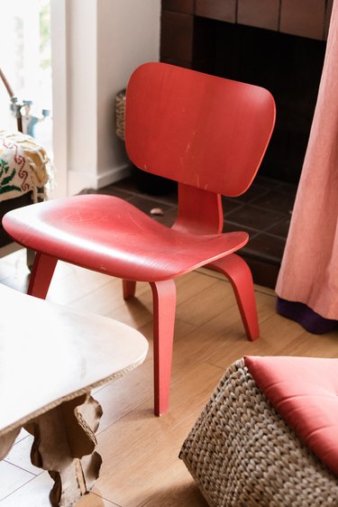 Red Eames LCW chair