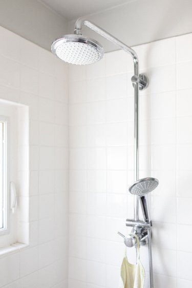 chrome shower head