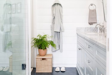 white shiplap bathroom