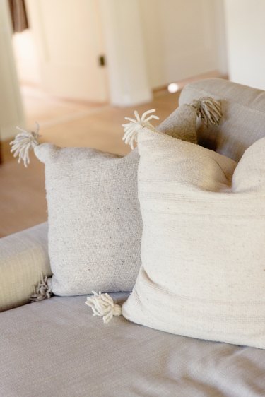 couch with throw pillows as Apartment decorating ideas