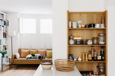 extra kitchen storage ideas - built-in shelving