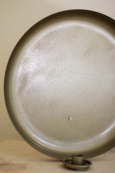 Round metal serving platter