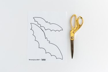 scissors and bat cut-out templates