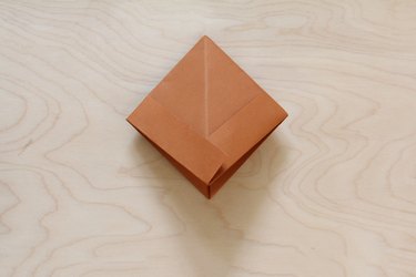 Folded brown paper