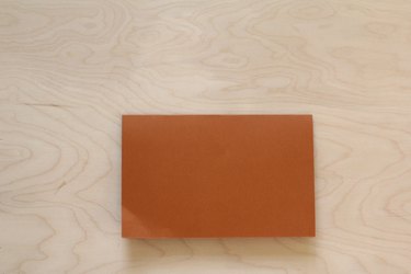Folded brown paper