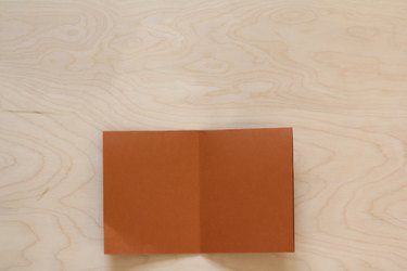 Folded brown paper